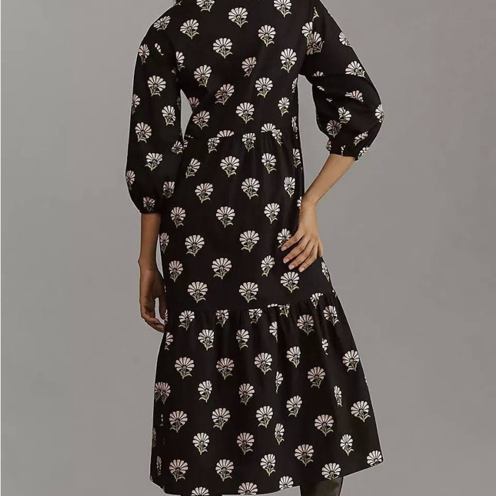 NWT Anthropologie Maeve Bettina Tiered Shirt Dress SM - Picture 6 of 7